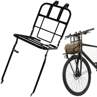 Steel Front Bike Rack Cargo Black Up To 15Kg Bike Rack