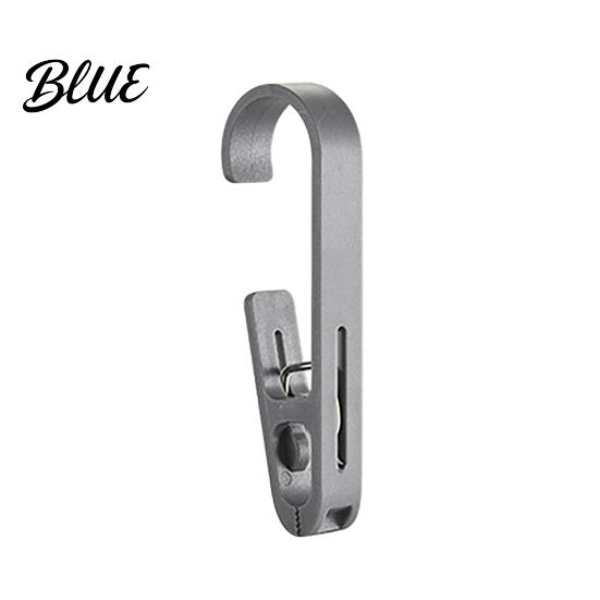 Portable Clothes Drying Clips Laundry Hook with Clip, Non-Drilling ABS Closet Organizer, Multi Purpose Durable Wall Hooks for Renters Anti-slip