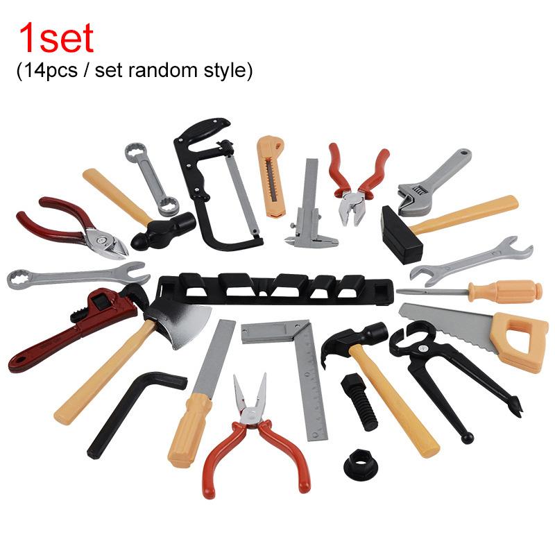 14pcs/set Kids Tool Set Toys Pretend Play Repair Construction Tool Kit for Toddlers Educational Learning Toys Boys Gift TMZ