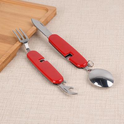 Foldable Camping Utensil Set - Multi-Functional Knife, Fork, Spoon Combo For Outdoor Activities And Sports Camping Picnic Travel