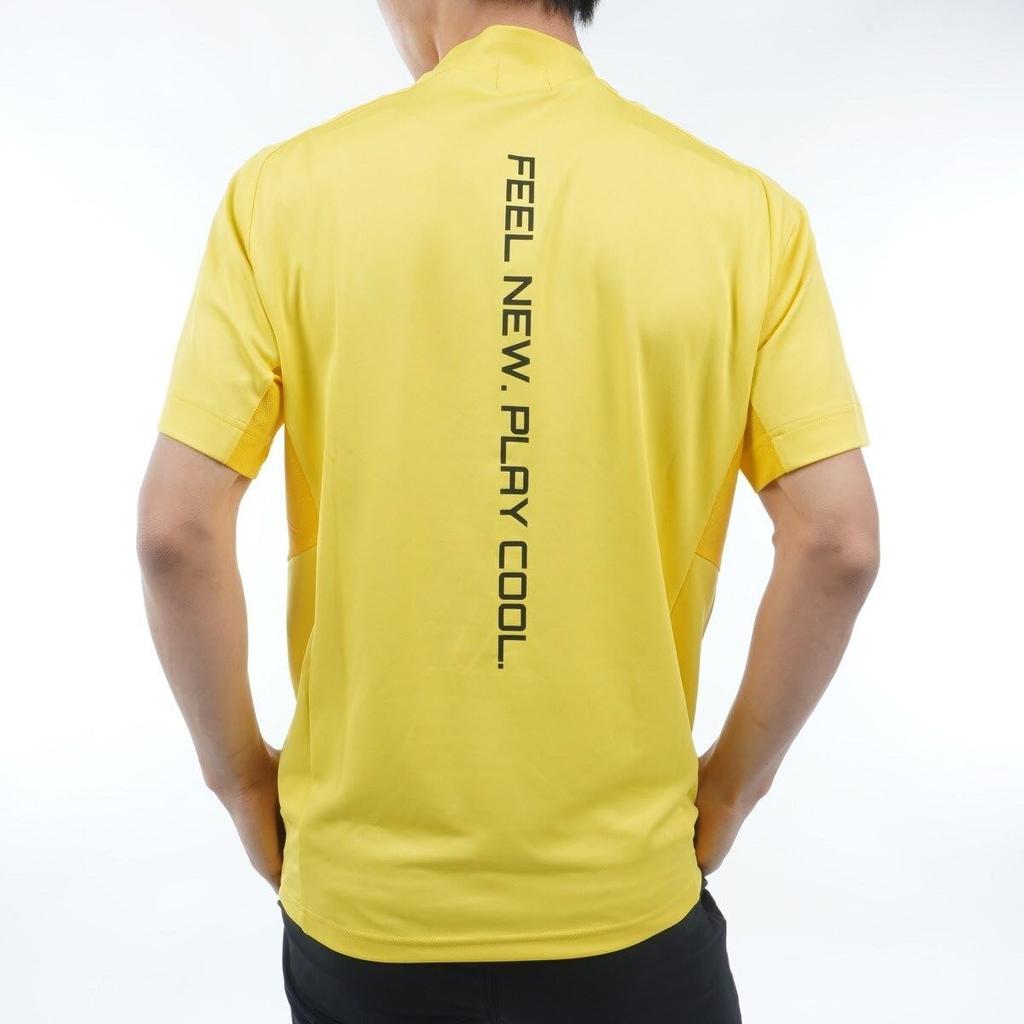 Ping Apparel Men's Short Sleeve High Neck Shirt (Moisture-Wicking, Quick-Drying, UV Protection) / Golf Undershirt / 621-4167207 060_Yellow, Size LL