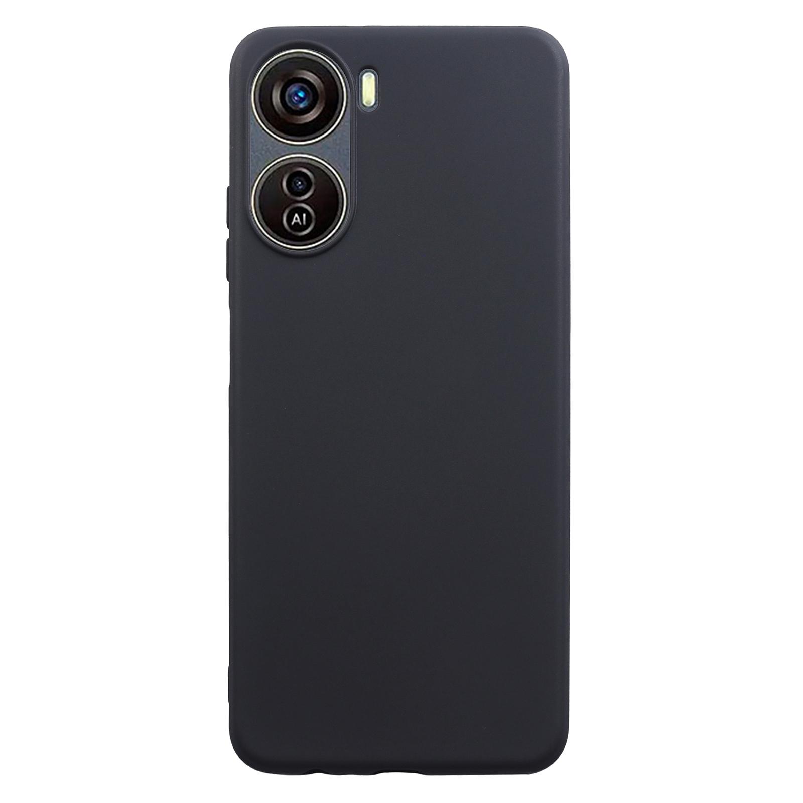 

Для ZTE Blade V50 Design 5G Чехол из ТПУ Матовый Защита от царапин Чехол для телефона (Большое отверстие для задней линзы),черный A