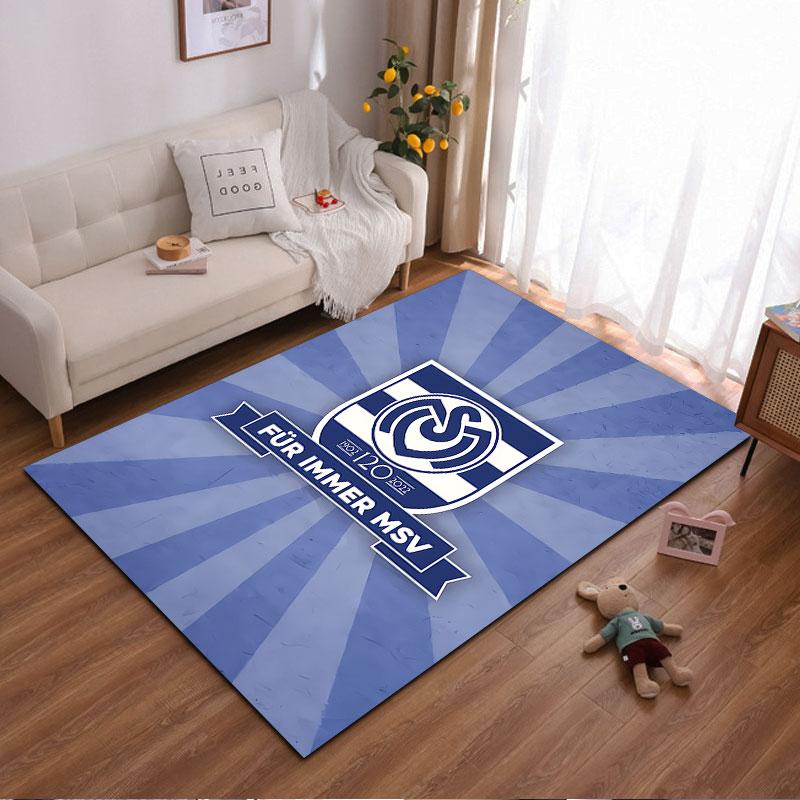 Blue MSV Logo Carpet Design suitable as a non-slip mat for the living room or bedroom sofa