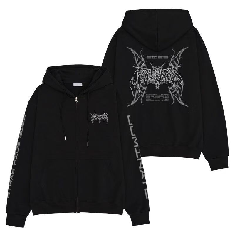 

Толстовки Straykids Пальто Kpop Звезда SKZ Domin ATE одежда L чёрный