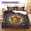 Gryffindor Pattern Bedding Quilt Set Quilt Cover Pillowcase Home Decoration Birthday Gift (1 * duvet cover + 2 * pillowcase, without core)