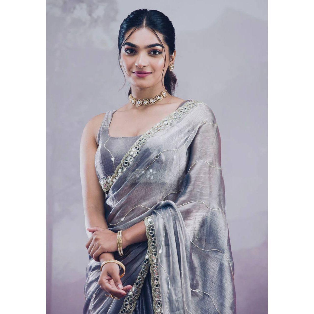 Premium Designer Mirror Work Saree Collection