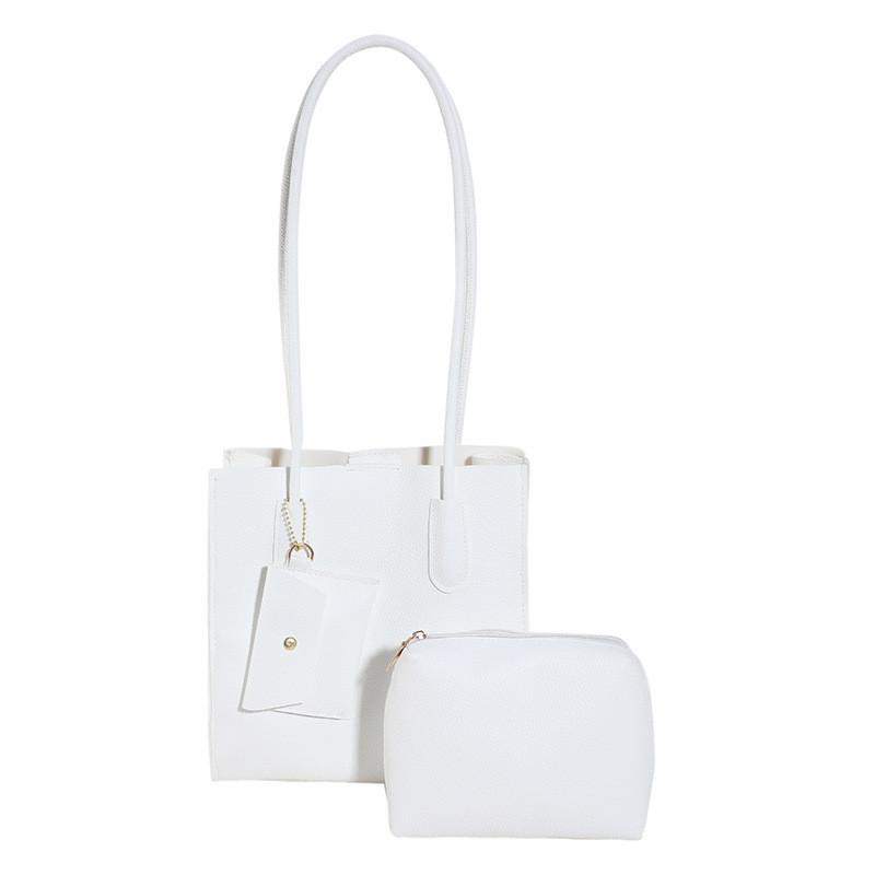 

Стильный уличный тренд набор сумки-тоут из искусственной кожи для женщин, просторная и элегантная сумка