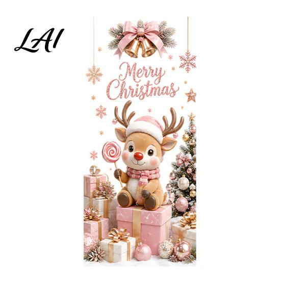 Home Holiday Decoration Christmas Window Clings Cute Snowman Santa Penguin Reindeer Stickers for Removable Festive Wall Art Glass Reusable