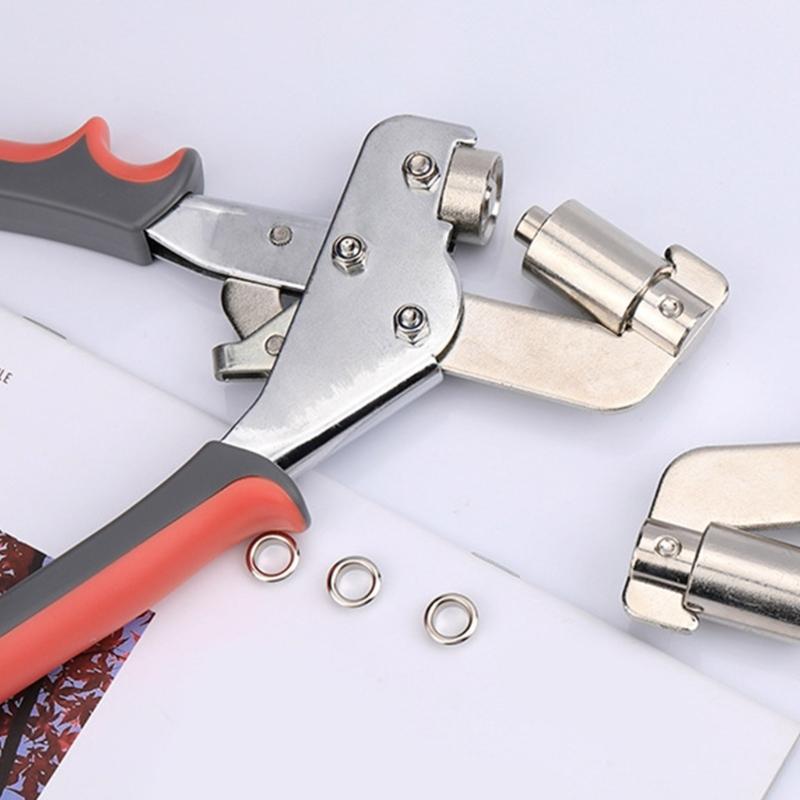 Handheld Hole Punch Pliers Multifunctional Grommet Pliers Practical Hand Press Tool Manual Puncher for Leather Craft