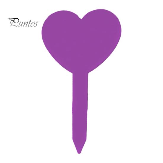 Plastic Plant Markers 100Pcs Heart Shape Tags Waterproof Gardening Labels Reusable for Pots Flower Beds Herb Gardens Identification