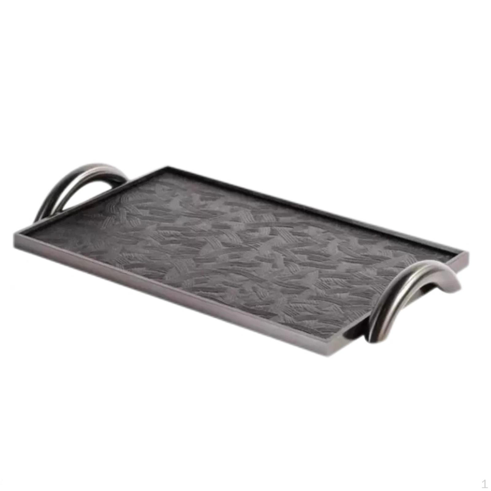 Leather Tray with Handles Rectangular Valet