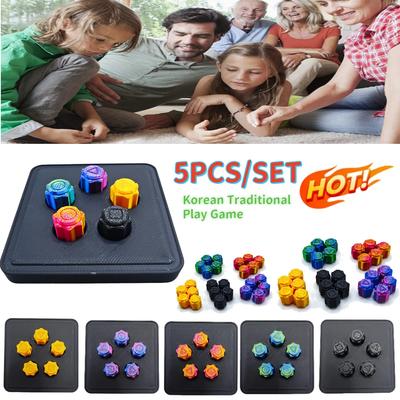 5Pcs/box Fun Gonggi Korean Game Stones Set Korea Traditional Play Game Gonggi Jack Stone Pebbles Set Finger Exercise Fun Stress