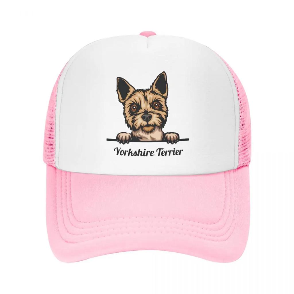 Cappellino da camionista con cane Yorkshire Terrier che sbircia Personalizzato Donna Unisex Regolabile Cappellino da baseball per adulti Cappellino da papà per esterni