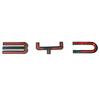 For BYD SEAl HAN SONG YUAN DOLPHIN ATTO 3 Accessories Car Front Bumper Emblem Badge Decal Black Carbon Logo Refit Sticker