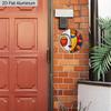 2D Flat 1pc Abstract Boho Art Aluminum Hanging Decoration Plaque, Abstract Sun and Moon Pattern Sign, Living Room Decor, Patio Decor and Meditation