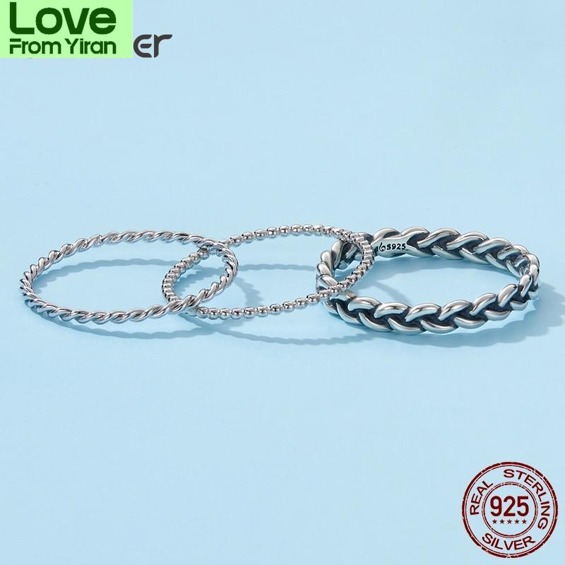 Tone Braided Texture Twisted Fashionable Eternity Band Stackable Rings Fine JewelryFashion Jewelry