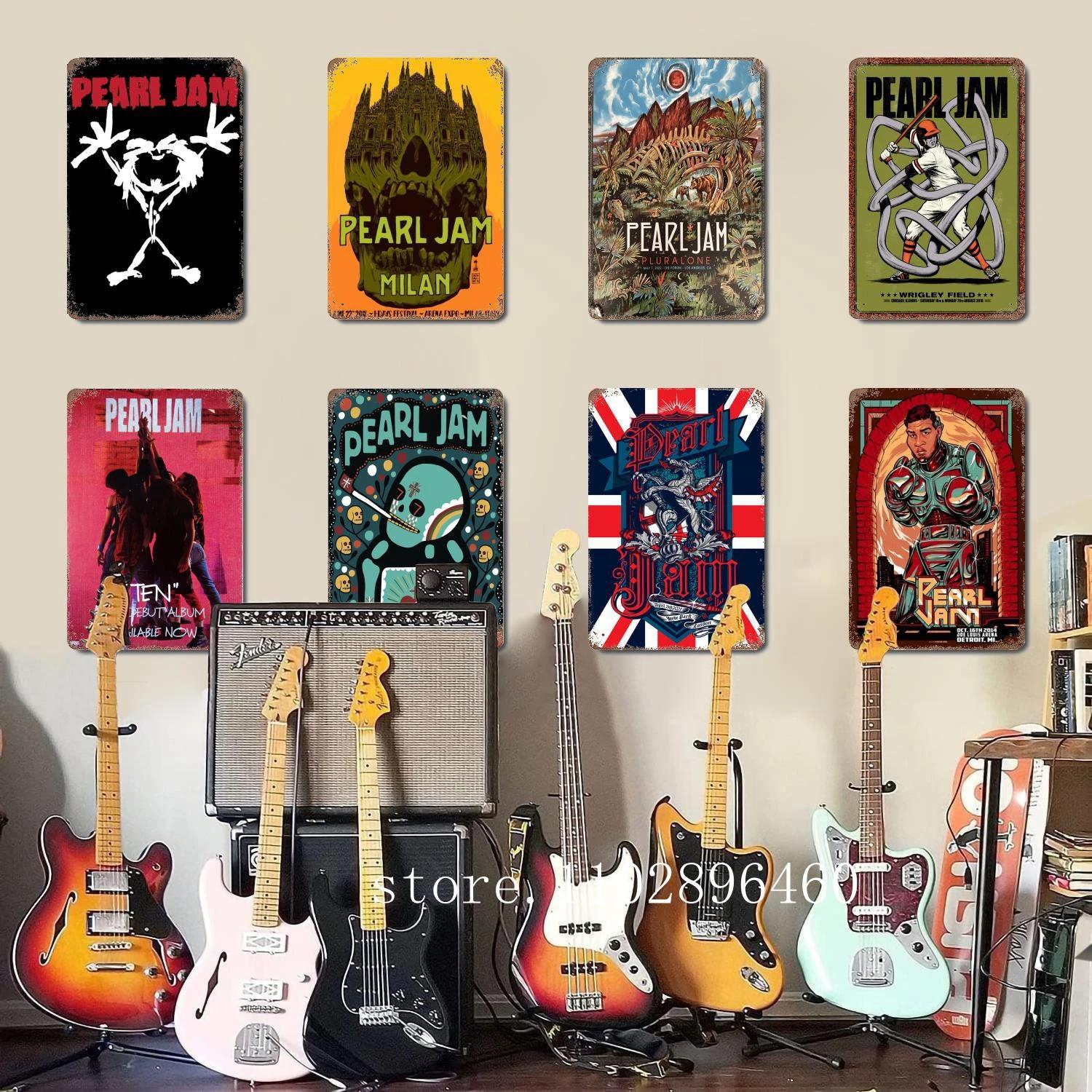 pearl jam Metal Plaques & Signs wall decor Vintage Tin Signs Captain Metal Poster Decor for Bar Pub Club Wall Decoration