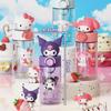 Kuromi & Cinnamoroll Straw Cup Water Bottle, Clear Bottle with Straw, Leak-Proof, Transparent, Kids' Water Bottle, Mug, Lightweight, Portable, Sports