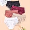 1XL-4XL Large Size Women's Underwear Sexy Lace Wide Waistband Briefs Women's Breathable Abdomen Lifting Underpants