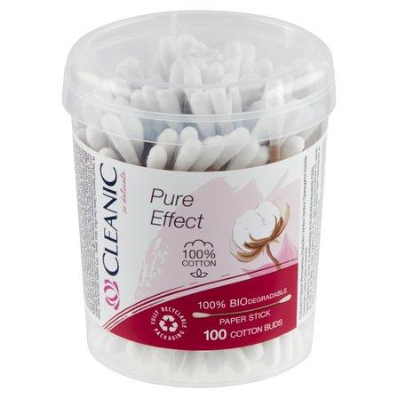 Patyczki higieniczne kosmetyczne do uszu bawełna Pure Effect Cleanic 100 szt