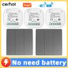Battery-free, Waterproof, Self-powered Smart Switch; Wireless and Adhesive, Remote Control for Easy Household Use.
