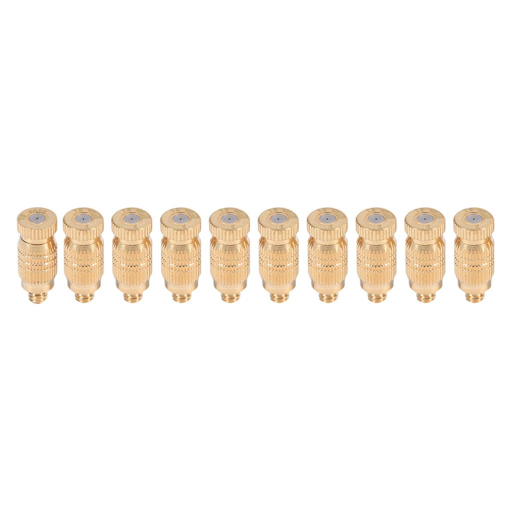 10Pcs Threaded Brass Fog Mist Nozzles Misting Fogging Spray Sprinkler Head