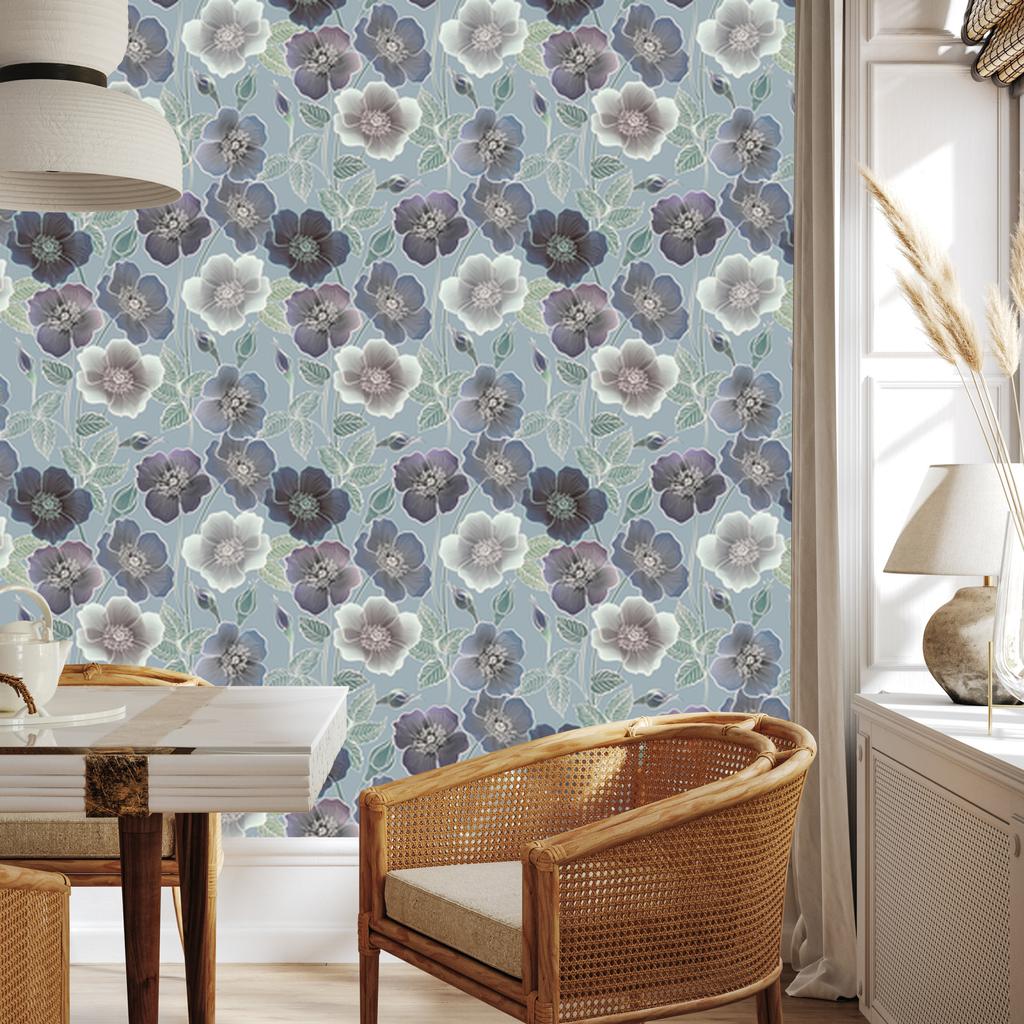Beautiful Vintage Flowers Wallpaper for Living Room and Bedroom 50x1000