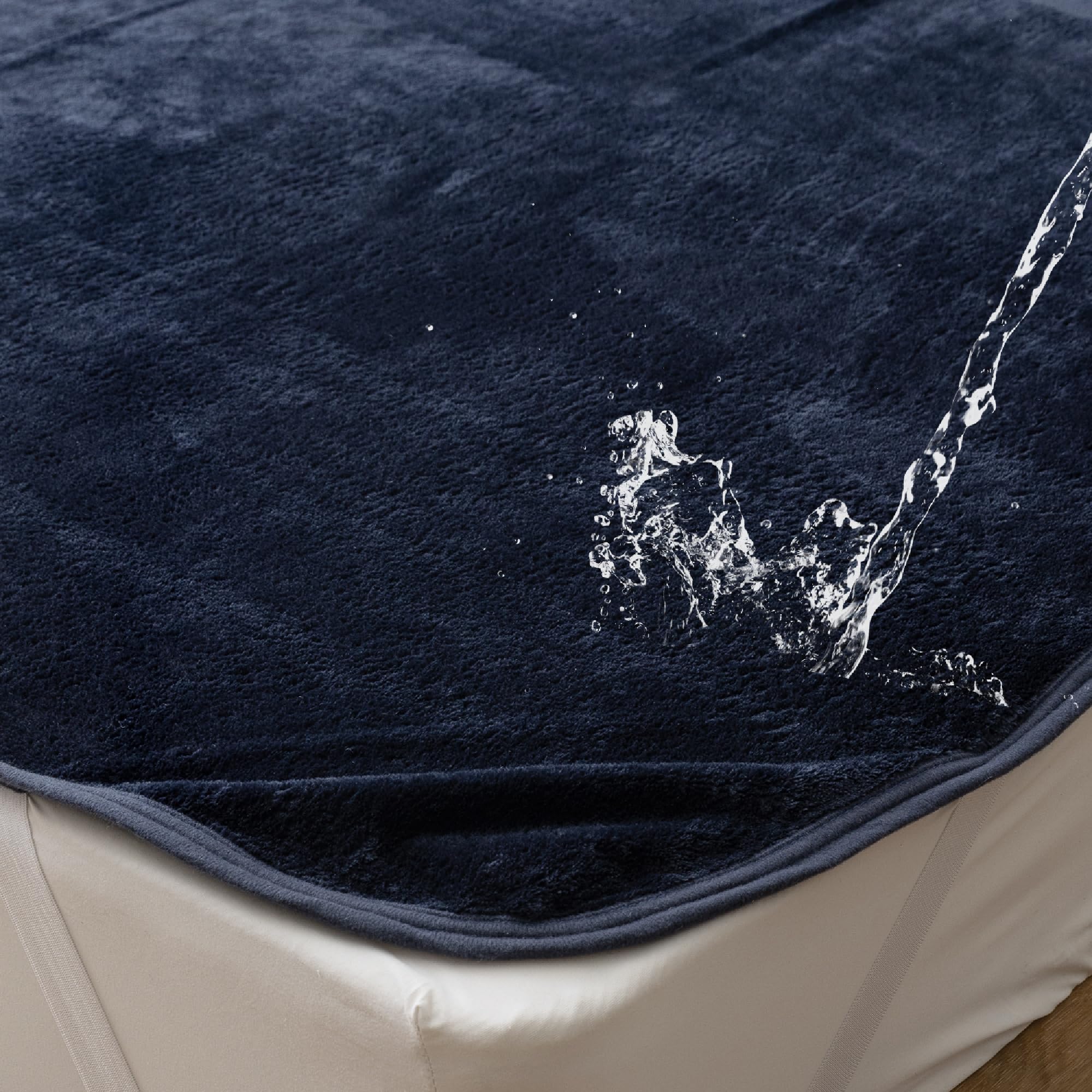 

AQUA mofua Warm Waterproof Baby Size x 120 Bedwetting Dark 50601422 Sheet, (70 cm), Cover, Navy,