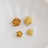 Gold-Plated Lotus Spacer Bead for DIY Jewelry and Handmade Pendants