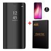 Case - Xiaomi - Redmi Note 8 - Mirror - Tempered Glass - Stand Function