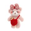 Furry Bear Plush Toys Pendant Bag Accessories Soft Plush Bear Toy Bowknot Bear Keychain  Gift