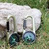 1Pc Outdoor Tactical Survival Equipment Multifunctional Compass Compass Compass Compass Alloy Mountaineering Buckle Keychain Compass Quick Hanging
