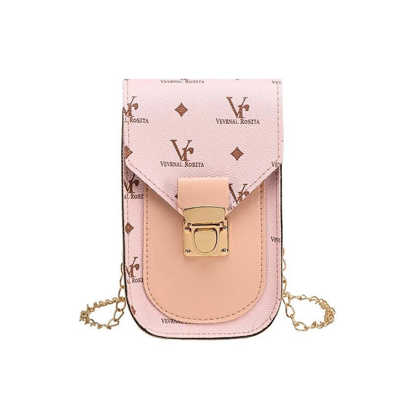 Geantă de umăr pentru fete, cu imprimeu la modă, pentru telefonul mobil, versiunea coreeană