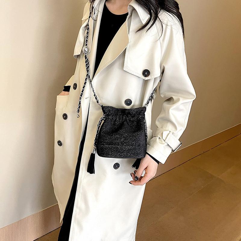 2023 New Retro Stylish Black Portable Women's Bucket Bag With High-end Feel