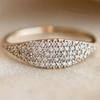 Trendy Flower Shape Rose Gold Color Two Piece Set Inlay Stone Rings For Women Fashion Rings Accessories Custom Jewelry
