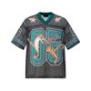 Trendy Brand Men'S T-Shirt American Retro Hip-Hop Letter Printing Mesh Casual Couple Sports Jersey Men And Women