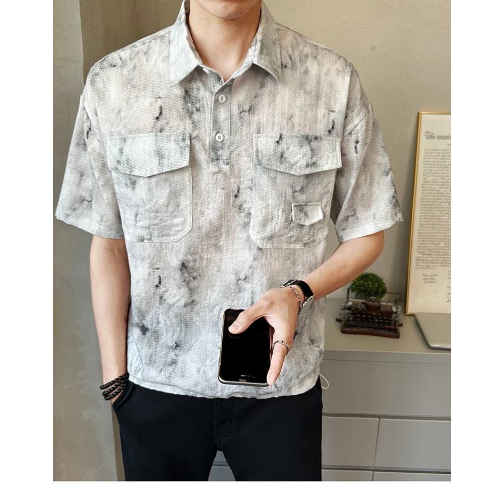 New Short Sleeved Men's Shirt Summer Fashion Trendy Brand Half Sleeved Thin Loose Casual Trendy Shirt