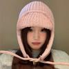 Winter Atmosphere Ins Korean Style Knitted Woolen Hat for Women Autumn and Winter Warm Ear Protection Flight Hat Ski Thunder Hat