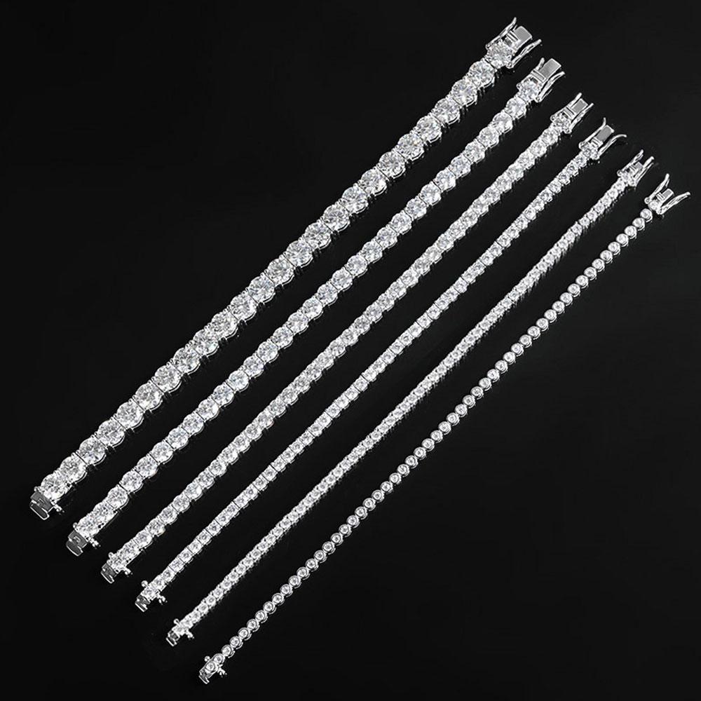 Preț de Fabrică Brățară Tennis Moissanite D VVS1 Argint Sterling 925 Un Rând Clasice cu Brățări GRA pentru Femei Bărbați Bijuterii