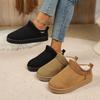 Snow Boots Thick-soled Cotton Shoes Women's New Winter Velvet Casual Warm Flat-bottomed Short Snow Boots Batch