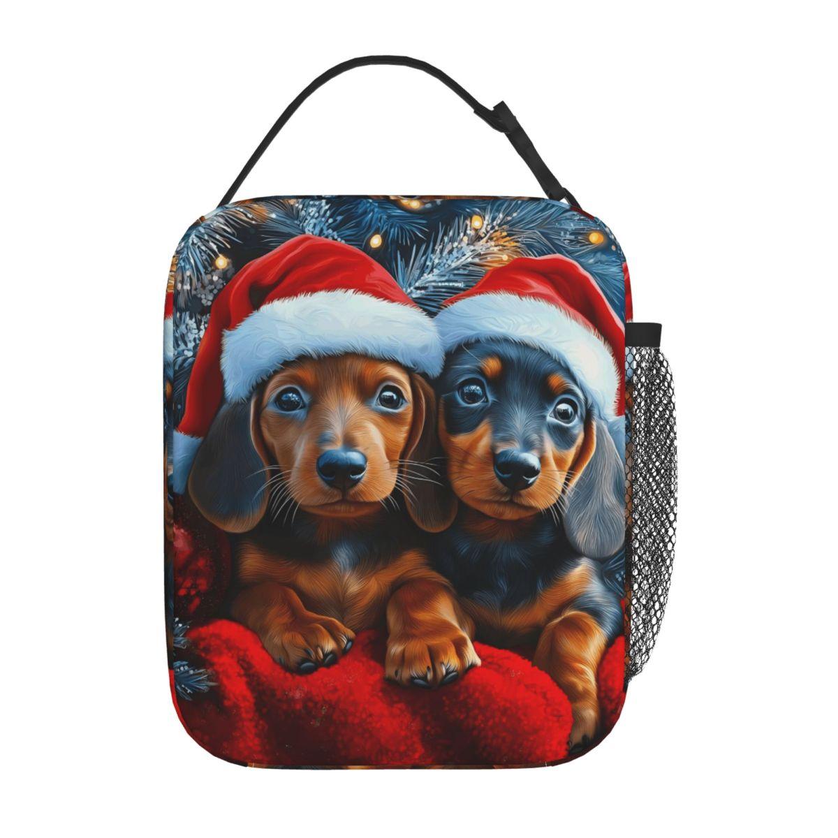 Sac à lunch pour chien Teckel pour adulte Boîte à lunch Sac isotherme pique-nique décontracté Sac fourre-tout Oxford pratique Sacs alimentaires en Oxford One Size