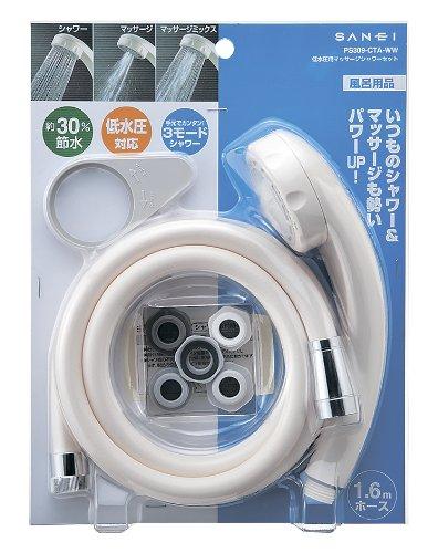 SANEI Shower Head and Hose Set with Massage Shower Switch, PS309-CTA-WW