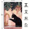 1pc Black Cat in Bathtub Wall Art - Whimsical Retro Iron Metal Sign, 20.32x30.48 cm Humorous Cat-Themed Decor for Bathroom, Livi