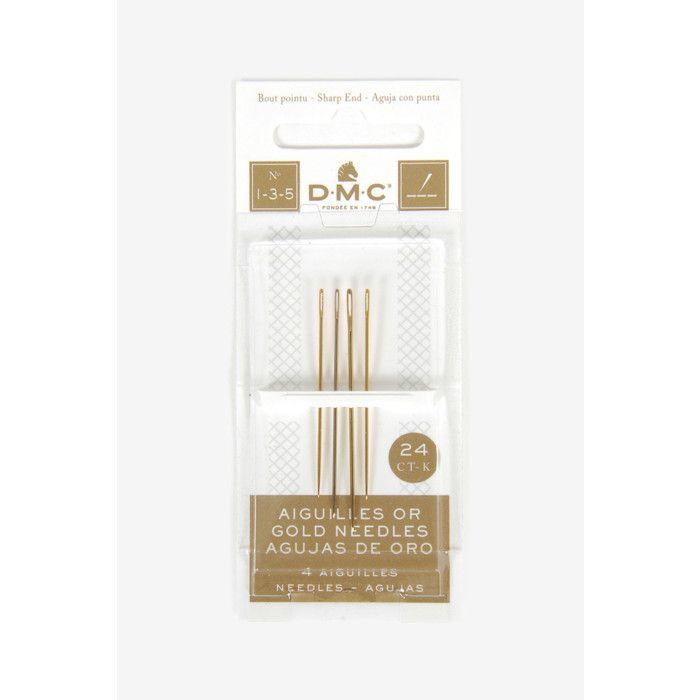 Gold Embroidery Needles Size 1/3/5 - 4 Pieces