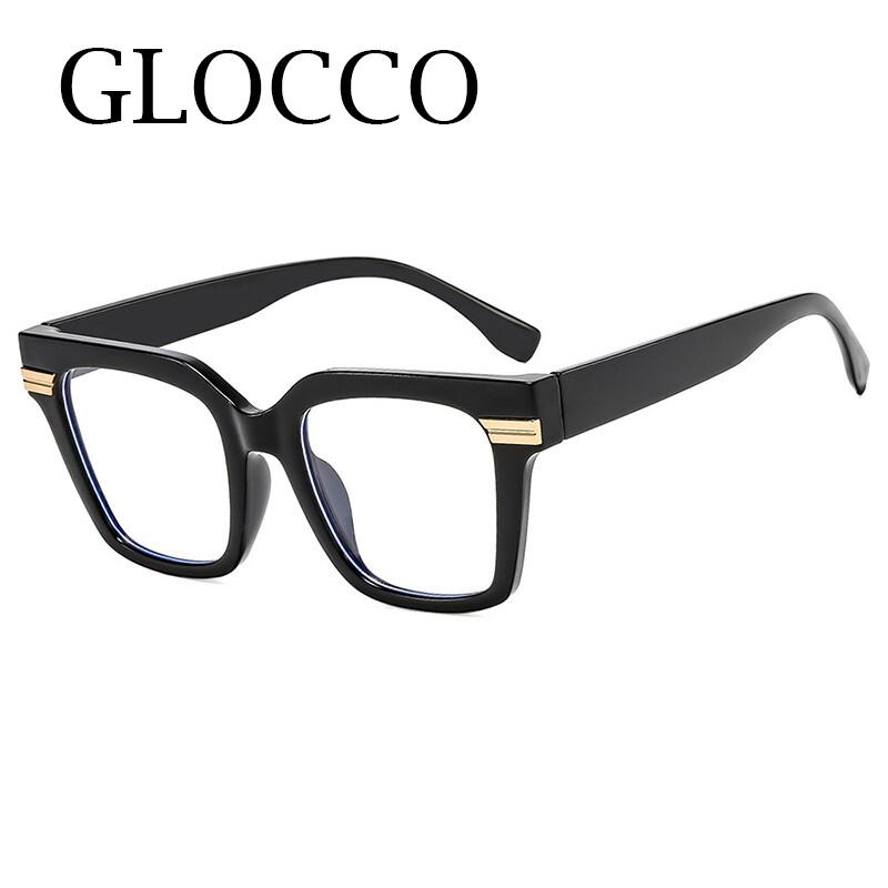 Thick Frame Oversized Square Reading Glasses Women Men Blue Light Protection Big Black Eyeglasses Transparent Computer Glasses