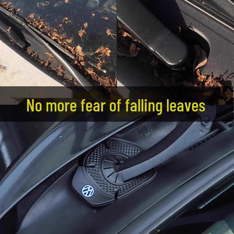 Car wiper hole protection cover - Silicone pad to prevent debris buildup and leaf fall.