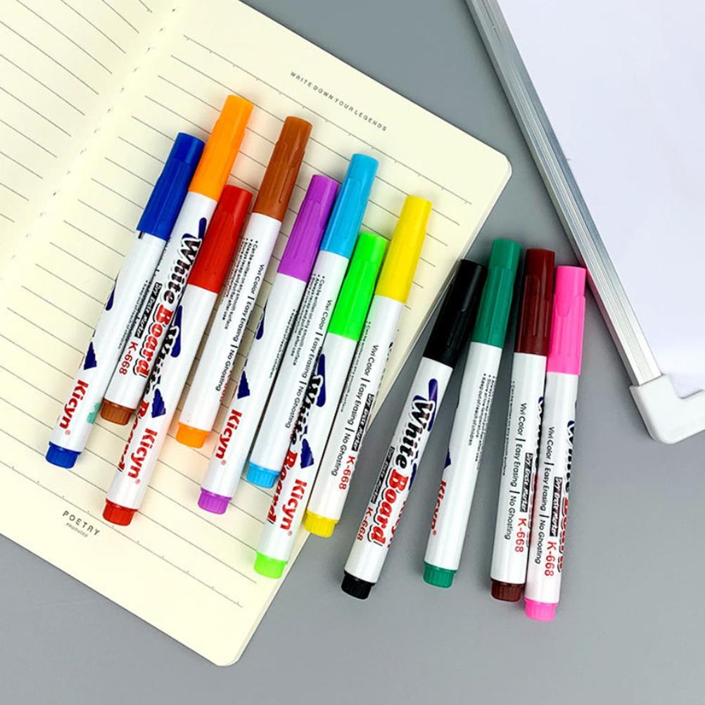 8 12 Pcs Magical Water Painting Pen Toy Whiteboard Dry Erase Pen White Board Marker Student Children Drawing Pen