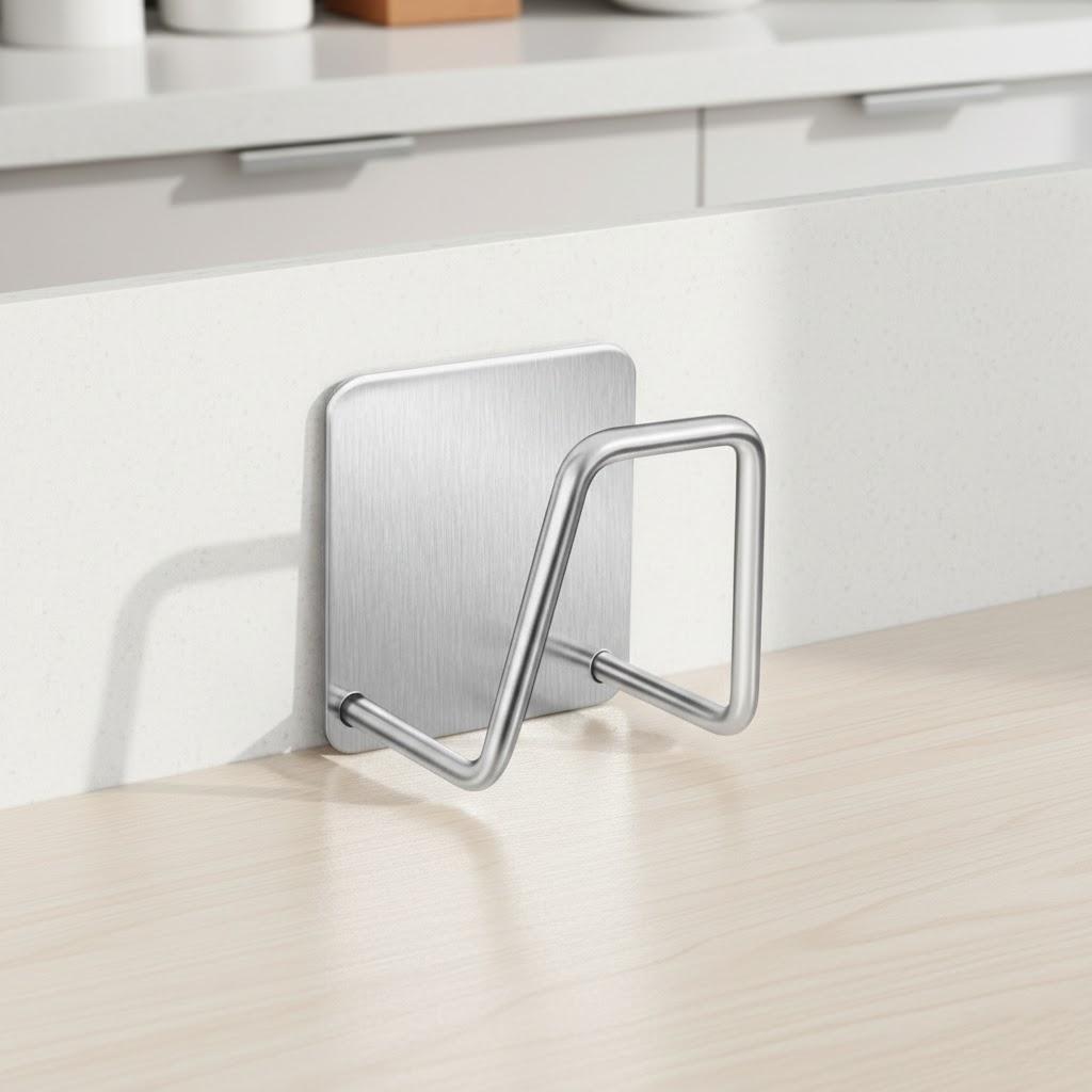 

Kitchen Sponge Storage Sink Drain Drying Rack Bathroom Sponge Holder with Hooks Cleaning Organizer
