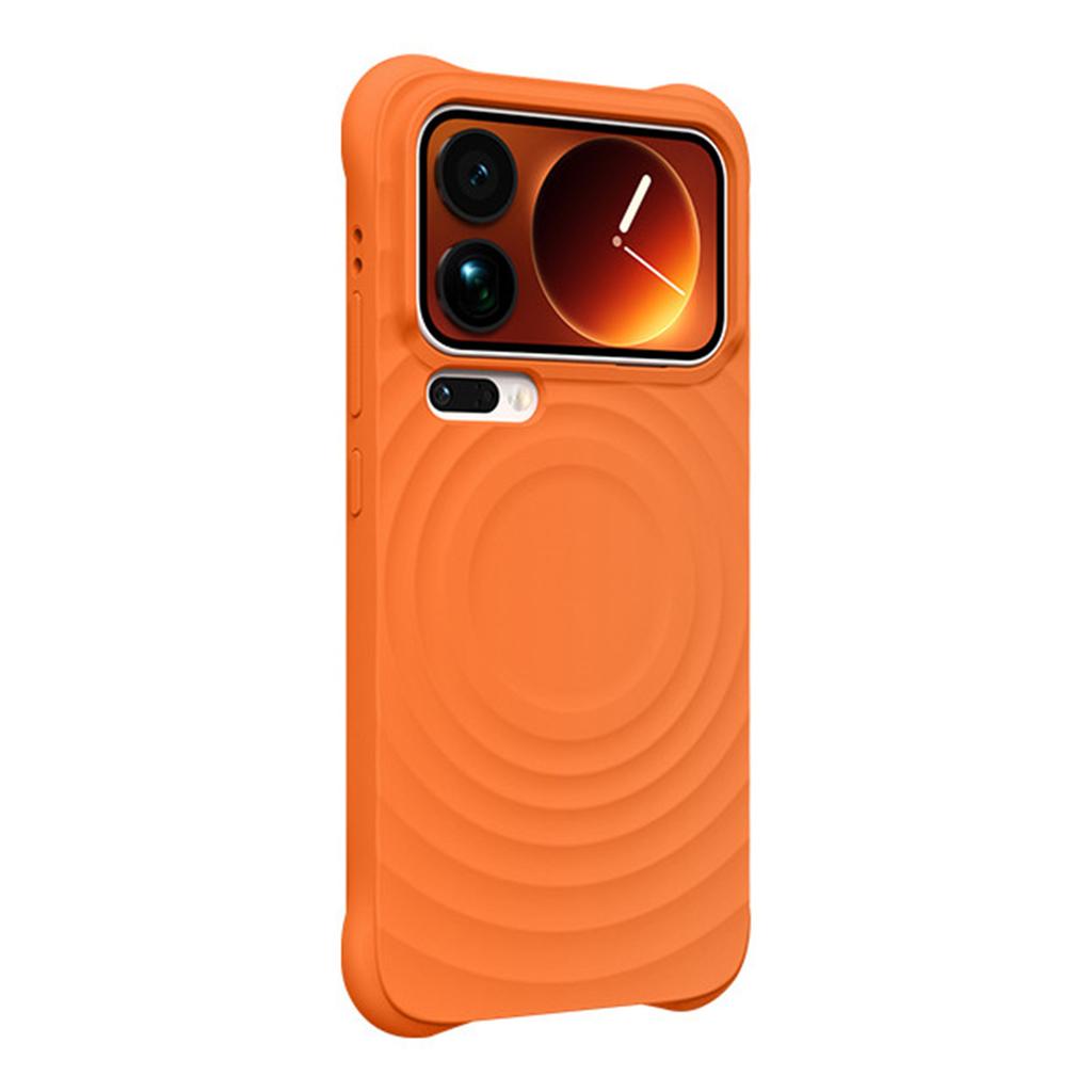 Applicable To Xiaomi 11 ProMax Mobile Phone Case Ripple Liquid Silicone Magnetic Suction Xiaomi 11 Four-corner Airbag Anti-drop Hard Cover