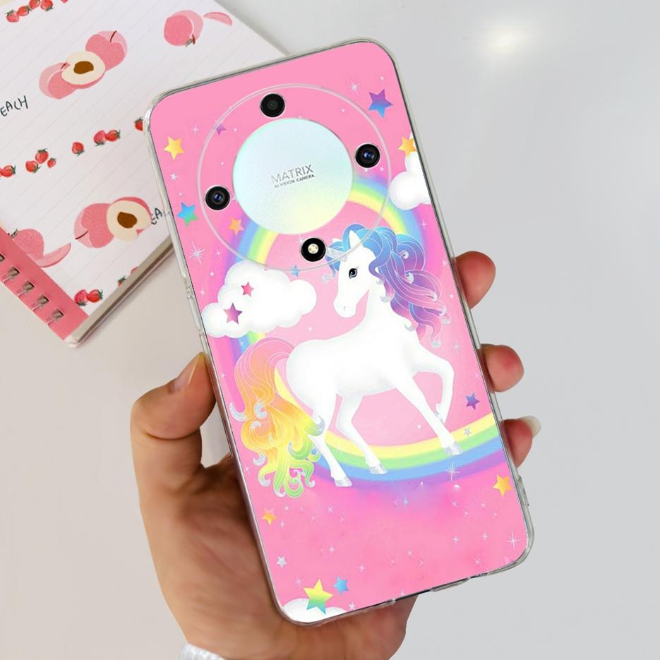 For Honor X9b 5G Case ALI-NX1 Cute Cat Butterfly Painted Cover Soft Silicone Phone Cases For Honor X9b X 9b HonorX9b Soft Fundas
